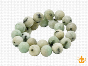 10mm Matte Kiwi Agate Round Beads 15.5" natural [10a19m]