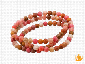 4mm Matte Fire Cherry Quartz Round Beads 15.5" synthetic [4a46m]
