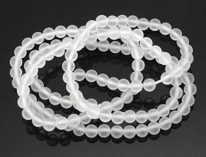 4mm Matte Crystal Round Beads 80pcs synthetic [4a5m]
