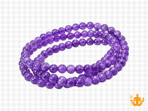 4mm Amethyst Round Beads 15.5" synthetic [4a6]