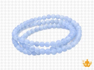 4mm Matte Chalcedony Round Beads 15.5" synthetic [4a65m]