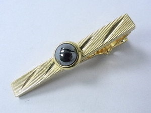 12x50mm Hematite 18K Gold Plated Tie Clip [e1508]