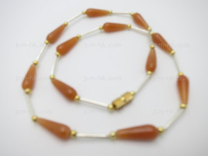 6x16mm Aventurine Necklace 18" [e3012]