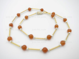 6mm Red Aventurine Necklace 18" [e3032]