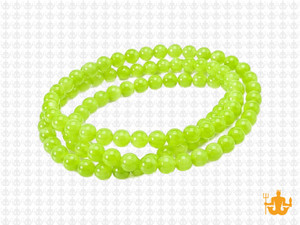 4mm Peridot Jade Round Beads 15.5" dyed [4b93]