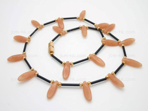 5x16mm Red Aventurine Necklace 16" [e3104]