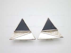 25x20mm Black Onyx Earring With 925 Sterling Silver Setting [e3200]