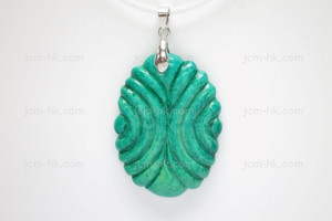 32x42mm Buffalo Bone Carved Designer Bead Pendant, Natural Dyed [z1046]