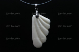 25X45mm Buffalo Bone Carved Designer Bead Pendant [z1278]