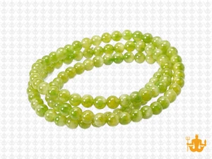 4mm New Jade Round Beads 15.5" natural [4c55]