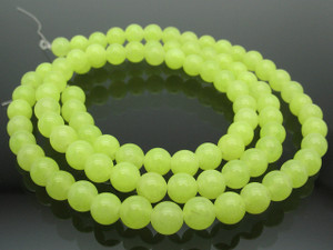 4mm Lemon Jade Round Beads 15.5" dyed [4c58]