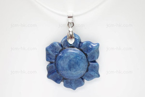 30x35mm Buffalo Bone flower Designer Bead Pendant, Natural Dyed [z1074]