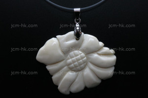 48X42mm Buffalo Bone Flower Designer Bead Pendant [z1411]