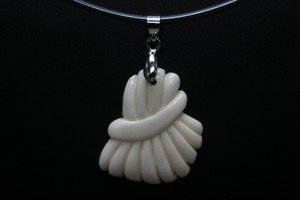 28X35mm Buffalo Bone Carved Designer Bead Pendant [z1489]