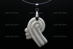 25x35mm Buffalo Bone Carved Designer Bead Pendant [z5039]