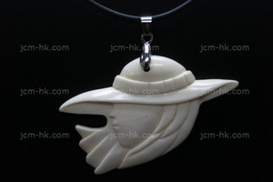 54x45mm Buffalo Bone Beauty Designer Bead Pendant [z5042]