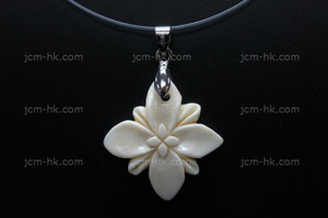 30x32mm Buffalo Bone flower Designer Bead Pendant [z5054]