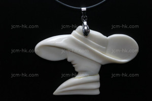 65x48mm Buffalo Bone Beauty Designer Bead Pendant [z5086]