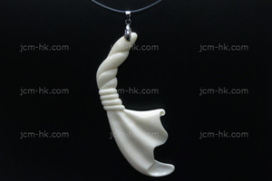 42x95mm Buffalo Bone Carved Designer Bead Pendant [z5208]