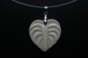 30x30mm Buffalo Bone flower Designer Bead Pendant [z5184]