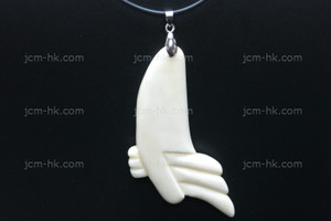 45x75mm Buffalo Bone Carved Designer Bead Pendant [z5207]