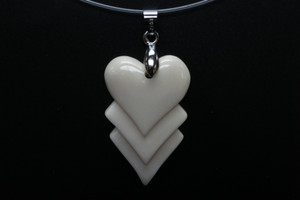 25x28mm Buffalo Bone Designer Bead Pendant [z5747]