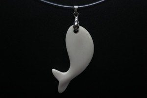 22x52mm Buffalo Bone Fish Designer Bead Pendant [z5751]