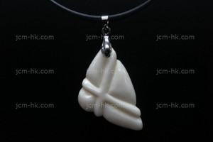 25x42mm Buffalo Bone Carved Designer Bead Pendant [z7029]