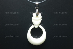 28x46mm Buffalo Bone Carved Designer Bead Pendant [z7124]