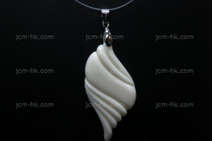 28x58mm Buffalo Bone Carved Designer Bead Pendant [z7127]