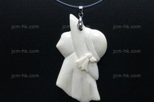 36x68mm Buffalo Bone Beauty Designer Bead Pendant [z7146]