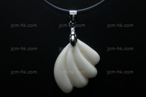 26x26mm Buffalo Bone Carved Designer Bead Pendant [z7465]
