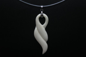 20x60mm Buffalo Bone Designer Bead Pendant [z8296]