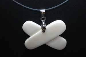 38x26mm Buffalo Bone Designer Bead Pendant [z8323]