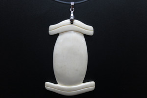 45x66mm Buffalo Bone Designer Bead Pendant [z5632]