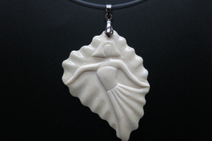46x58mm Buffalo Bone Designer Bead Pendant [z5665]