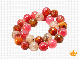 10mm Fire Cherry Quartz Round Beads 15.5" synthetic [10a46]