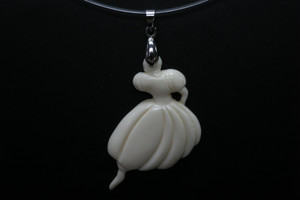 30x48mm Buffalo Bone Beauty Designer Bead Pendant [z5689]