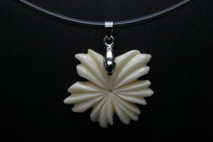30x26mm Buffalo Bone flower Designer Bead Pendant [z5697]