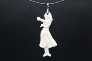 28x76mm Buffalo Bone Beauty Designer Bead Pendant [z5714]