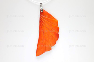 35x88mm Buffalo Bone Designer Bead Pendant, Natural Dyed [z7410]