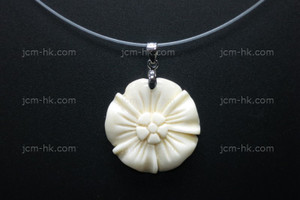 25x28mm Buffalo Bone flower Designer Bead Pendant [z7469]