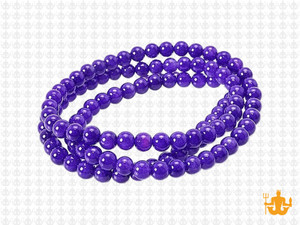 4mm Amethyst Round Beads 15.5" dyed [4r19p]