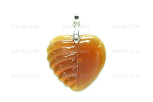 32x32mm Amber Horn heart Designer Bead Pendant [z5328]