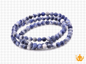4mm Matte Sodalite Round Beads 15.5" natural [4r24m]