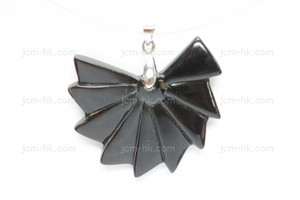 40x38mm Buffalo Horn Carved Designer Bead Pendant [z5389]