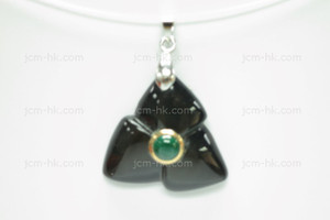 28x28mm Buffalo Horn Designer Bead Pendant with Malachite 14k 585 Gold Ring [z5423]