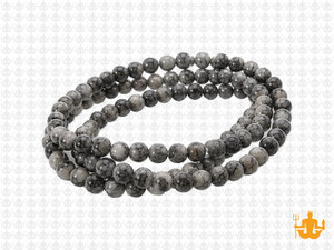 4mm Matte Picasso Agate Round Beads 15.5" natural [4r43m]