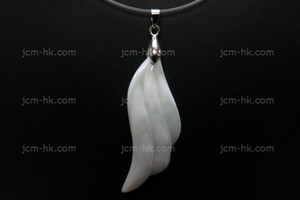 18x55mm Mother of Pearl Carved Designer Bead Pendant [z5162]
