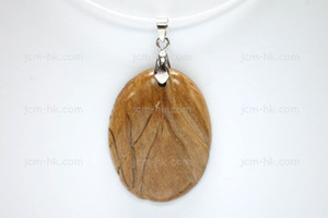 30X38mm Wood Carved Designer Bead Pendant [z1519]